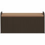 Voir la diapositive 4 : VIDAXL Banc de rangement et coussin marron 115x51x52 cm resine tressee