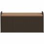 Voir la diapositive 4 : VIDAXL Banc de rangement et coussin marron 115x51x52 cm resine tressee