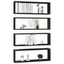 Voir la diapositive 3 : VIDAXL Etageres cube murales 4 pcs Noir 80x15x26,5cm bois d'ingenierie