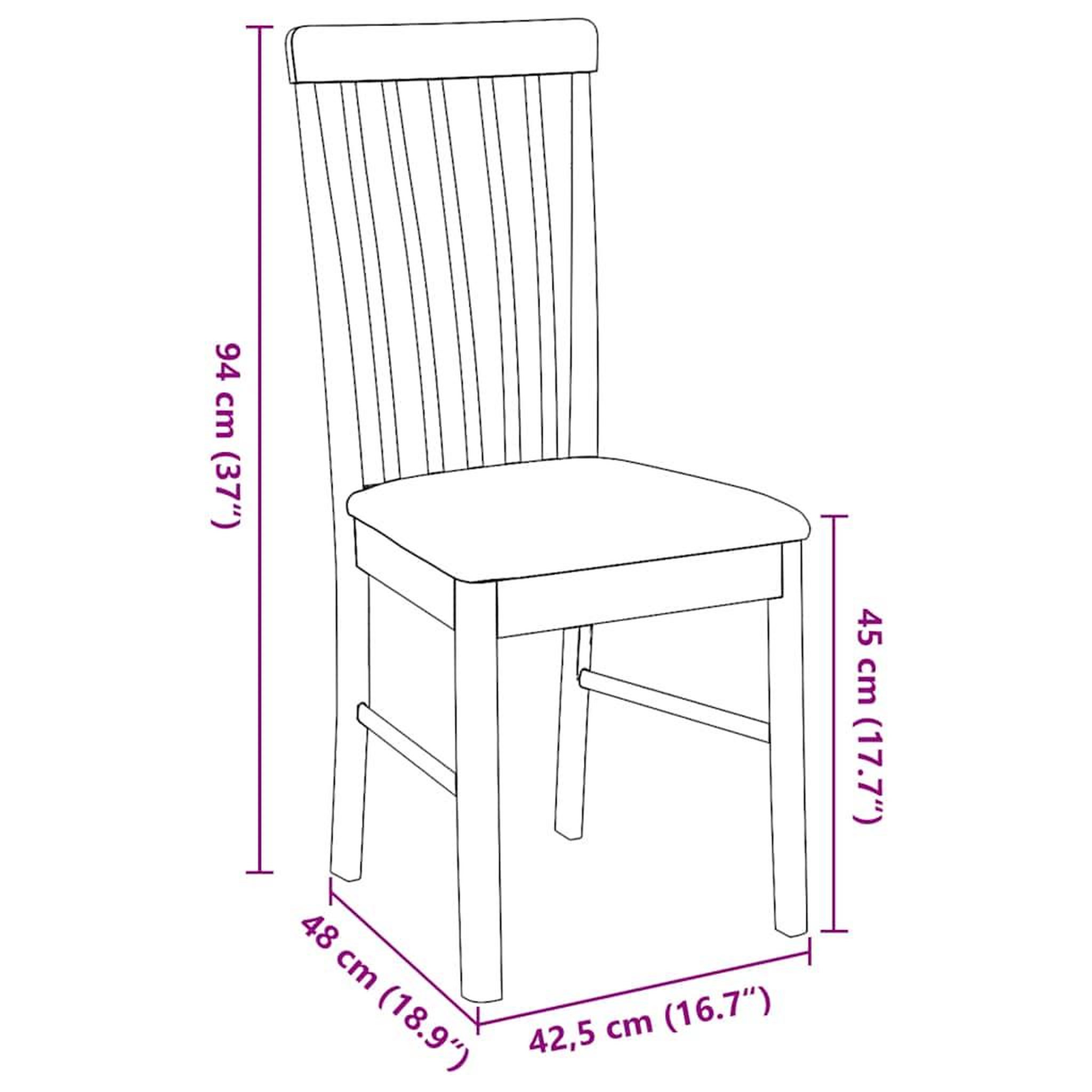 Voir la diapositive 6 : VIDAXL Chaises a manger coussins 2 pcs blanc bois massif caoutchouc