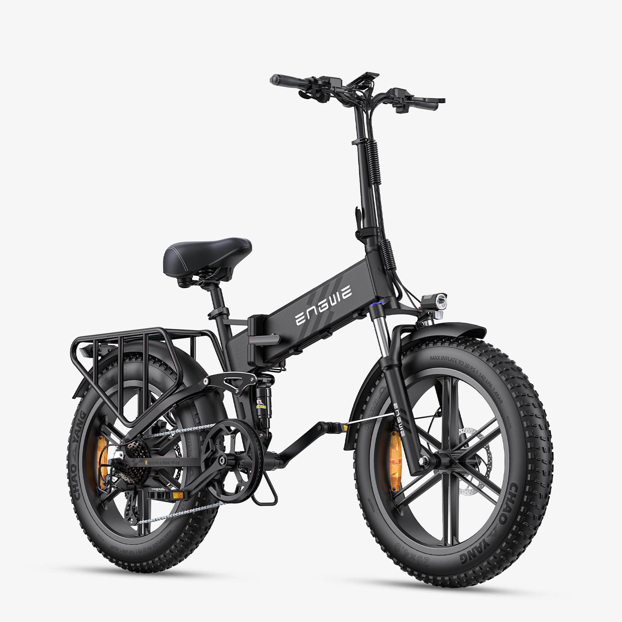 Voir la diapositive 2 : ENGWE Vélo électrique pliant ENGWE ENGINE PRO 2.0 à gros pneus, capteur de couple