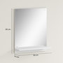 Voir la diapositive 3 : HOMCOM Miroir mural salle de bain - étagère - 50 x 60 cm - blanc