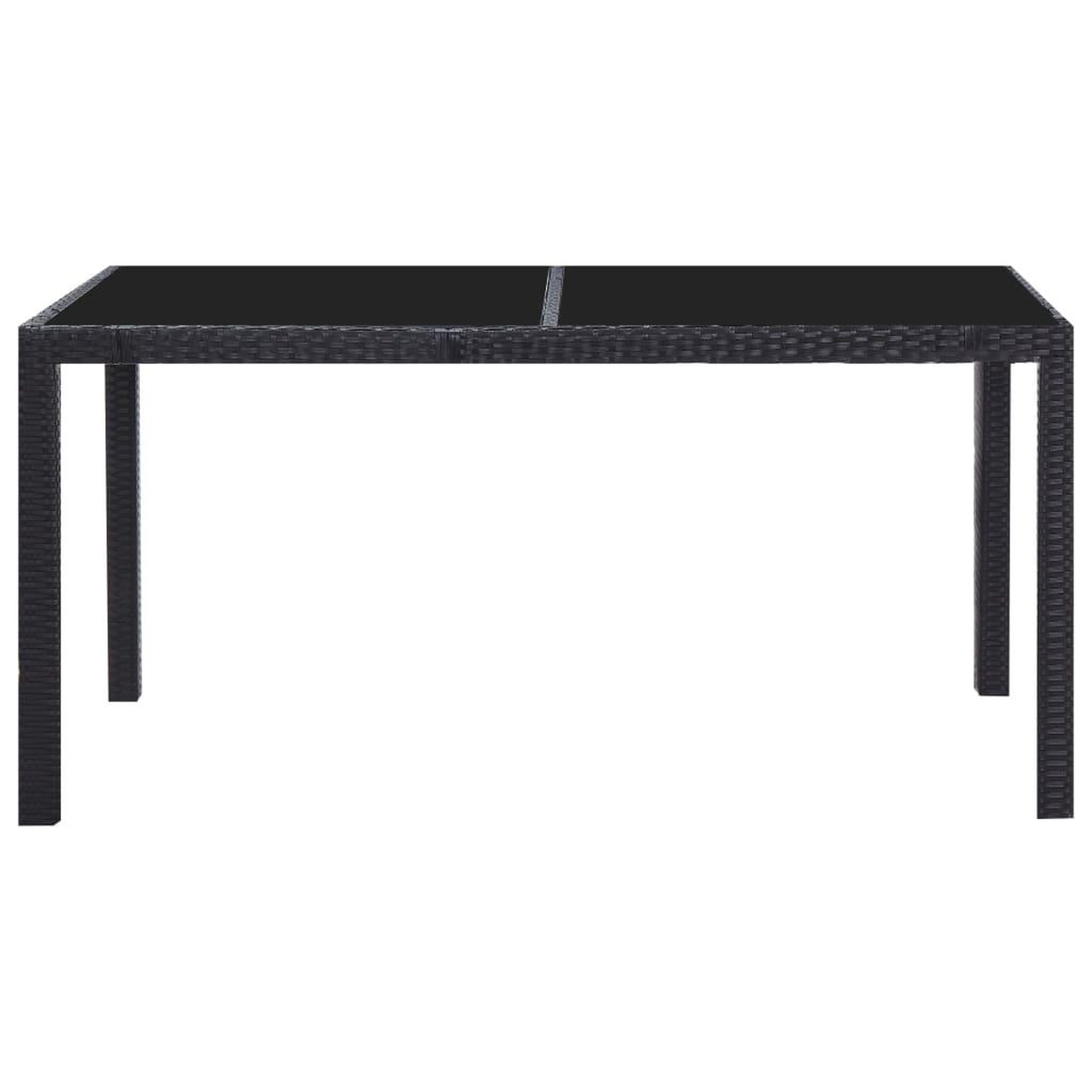 Voir la diapositive 3 : VIDAXL Ensemble a manger d'exterieur 7 pcs Resine tressee Noir