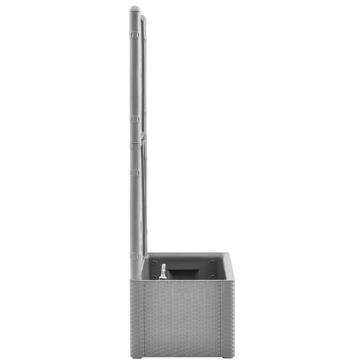 VIDAXL Lit sureleve de jardin et treillis et systeme d'arrosage Gris