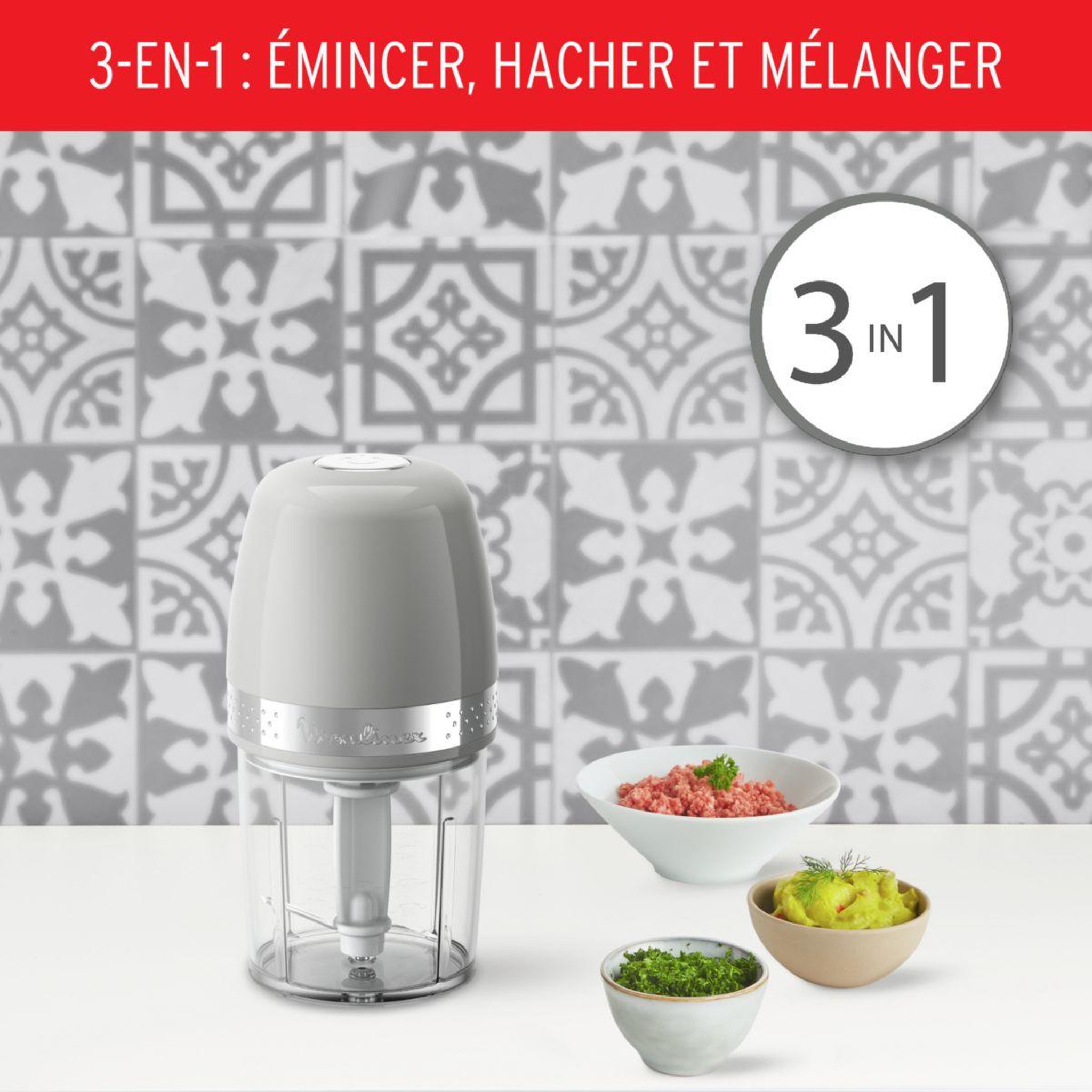 Voir la diapositive 4 : MOULINEX Hachoir soleil pepper DJ360E10