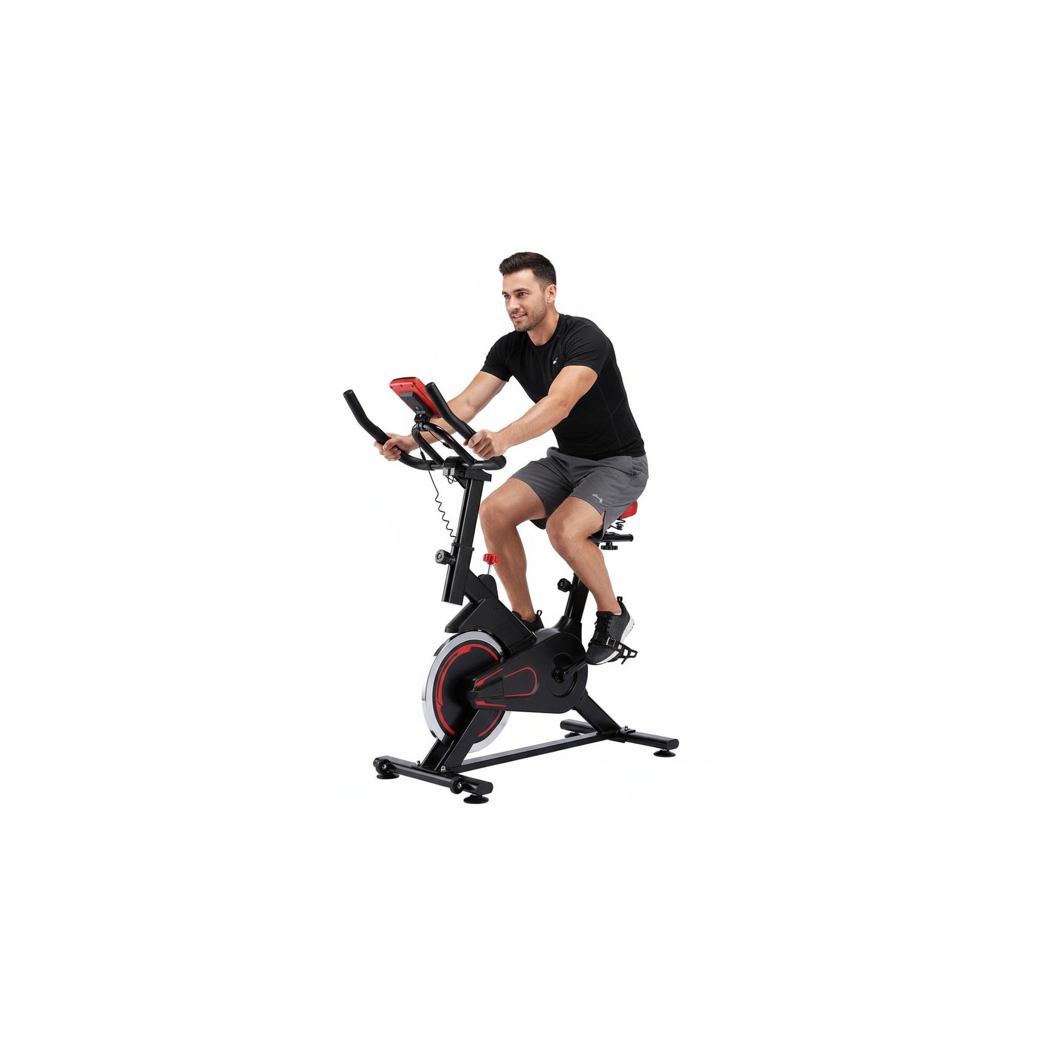 Voir la diapositive 2 : O'Fitness Vélo d'appartement spinning - O'Fitness - Compteur 5 fonctions - Roue d'intertie : 6 Kg