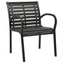 Voir la diapositive 2 : VIDAXL Chaises de jardin lot de 2 Acier et WPC Noir