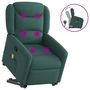Voir la diapositive 1 : VIDAXL Fauteuil inclinable de massage Vert fonce Tissu