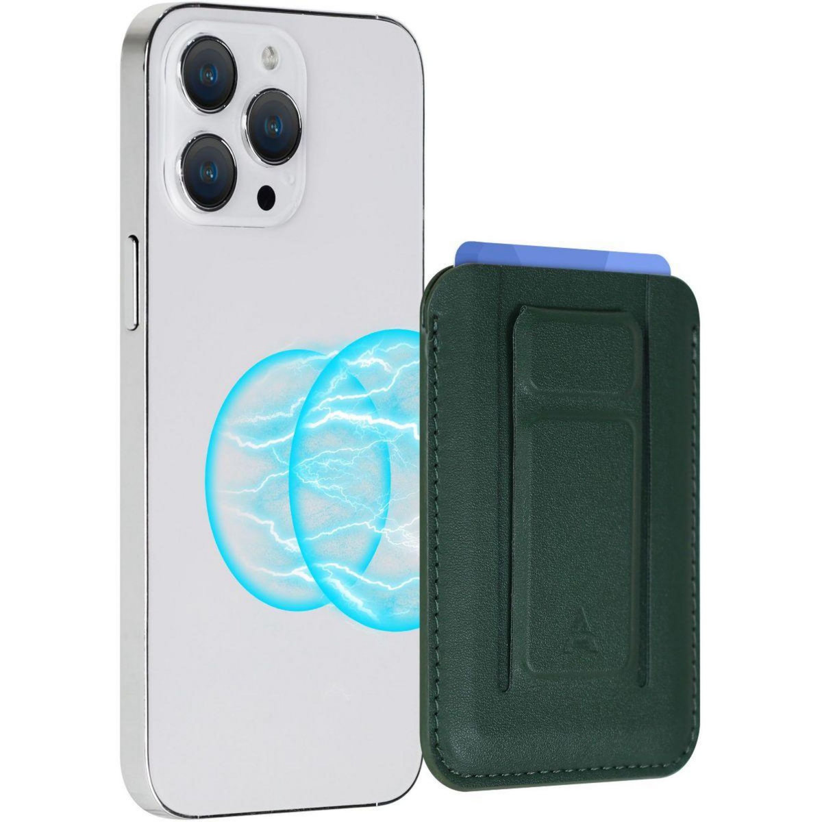 ADEQWAT Porte-cartes Magnétique avec support Vert