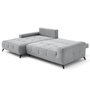 Voir la diapositive 2 : BEST MOBILIER Rimini - canapé d'angle gauche 4 places convertible avec coffre en tissu texturé