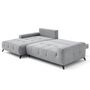 Voir la diapositive 2 : BEST MOBILIER Rimini - canapé d'angle gauche 4 places convertible avec coffre en tissu texturé
