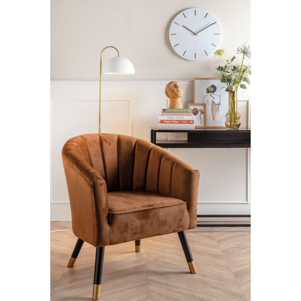 PRESENT TIME Fauteuil Royal en velours - 1 place