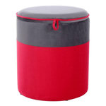 Paris Prix Pouf & Coffre de Rangement  Kassandra  40cm Rouge