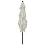 Voir la diapositive 3 : VIDAXL Parasol de jardin a 3 niveaux avec mat en aluminium sable