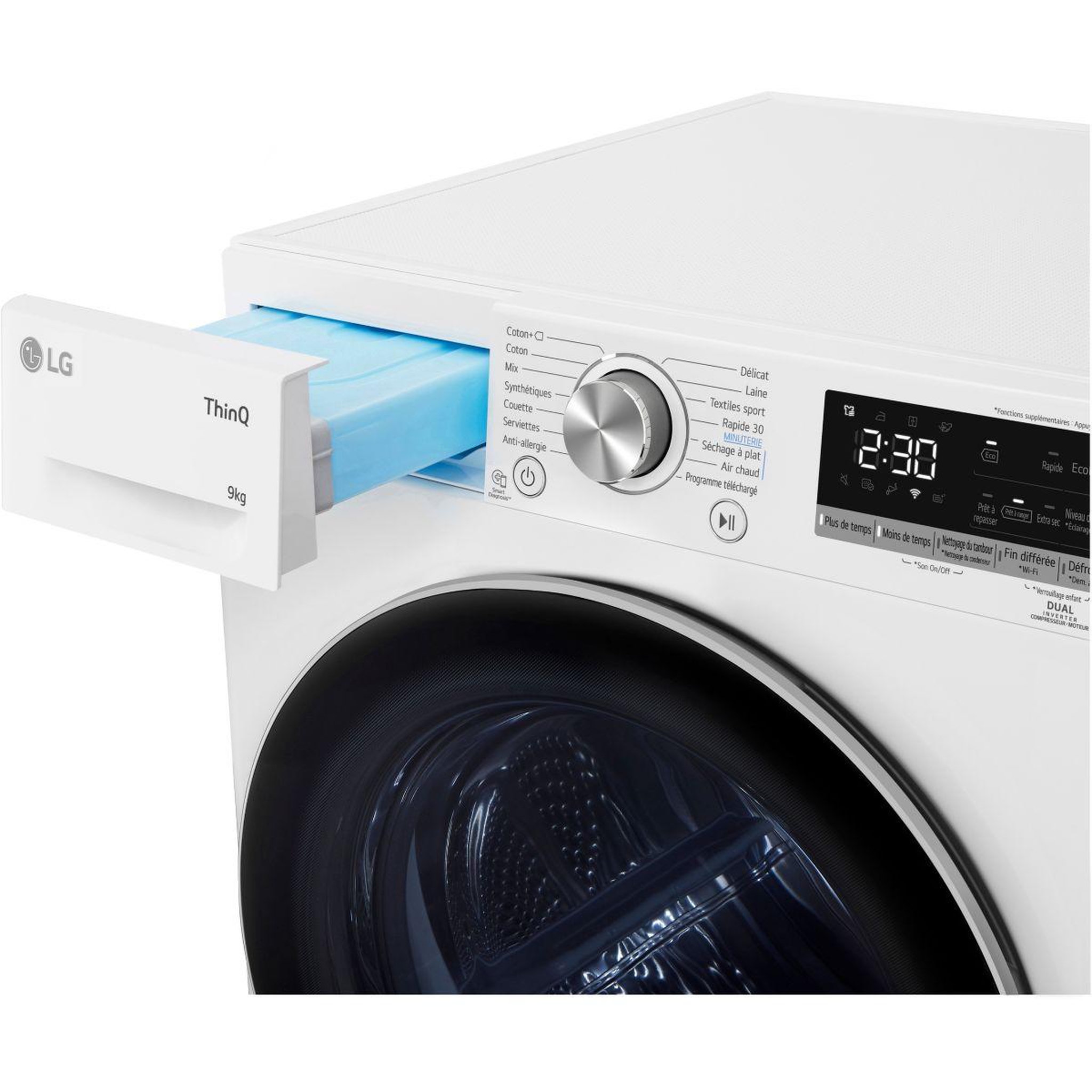 Voir la diapositive 4 : LG Sèche linge pompe à chaleur rh9v51wh