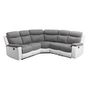 Voir la diapositive 7 : Canapé d'angle relax électrique tissu simili 6 places HELENA
