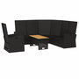 Voir la diapositive 4 : VIDAXL Salon de jardin 3 pcs avec coussins Noir Resine tressee