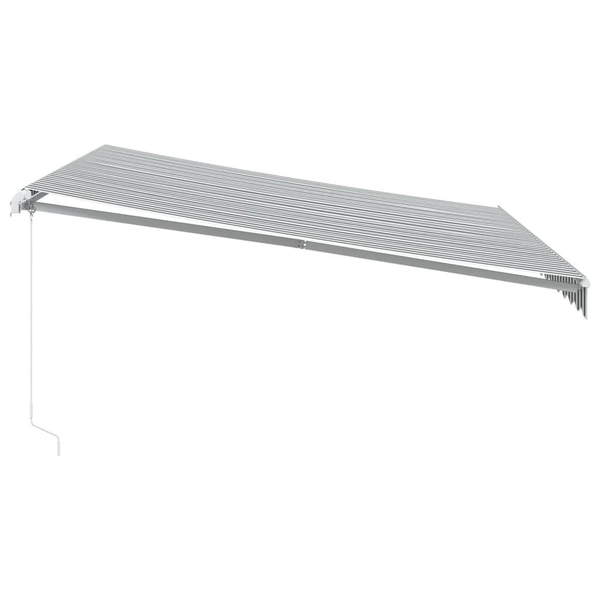 Voir la diapositive 5 : VIDAXL Auvent manuel retractable avec LED anthracite blanc 400x300 cm