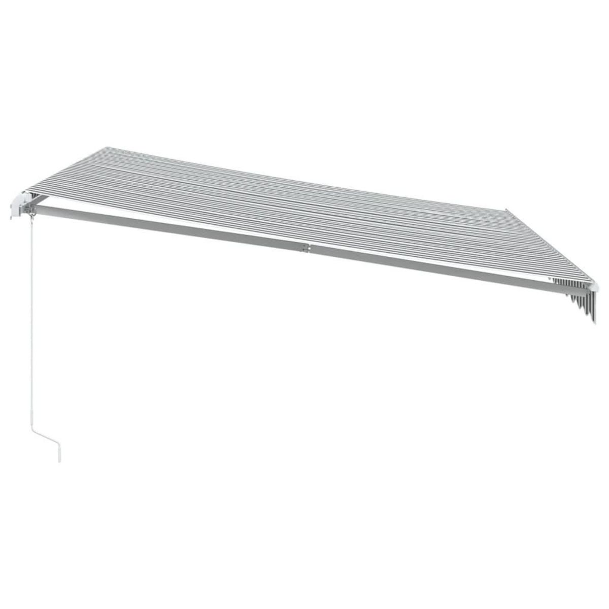 VIDAXL Auvent manuel retractable avec LED anthracite blanc 400x300 cm