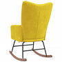 Voir la diapositive 5 : VIDAXL Chaise a bascule Jaune moutarde Velours