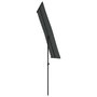 Voir la diapositive 5 : VIDAXL Parasol de jardin avec mat en aluminium 180x110 cm anthracite