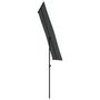 Voir la diapositive 5 : VIDAXL Parasol de jardin avec mat en aluminium 180x110 cm anthracite