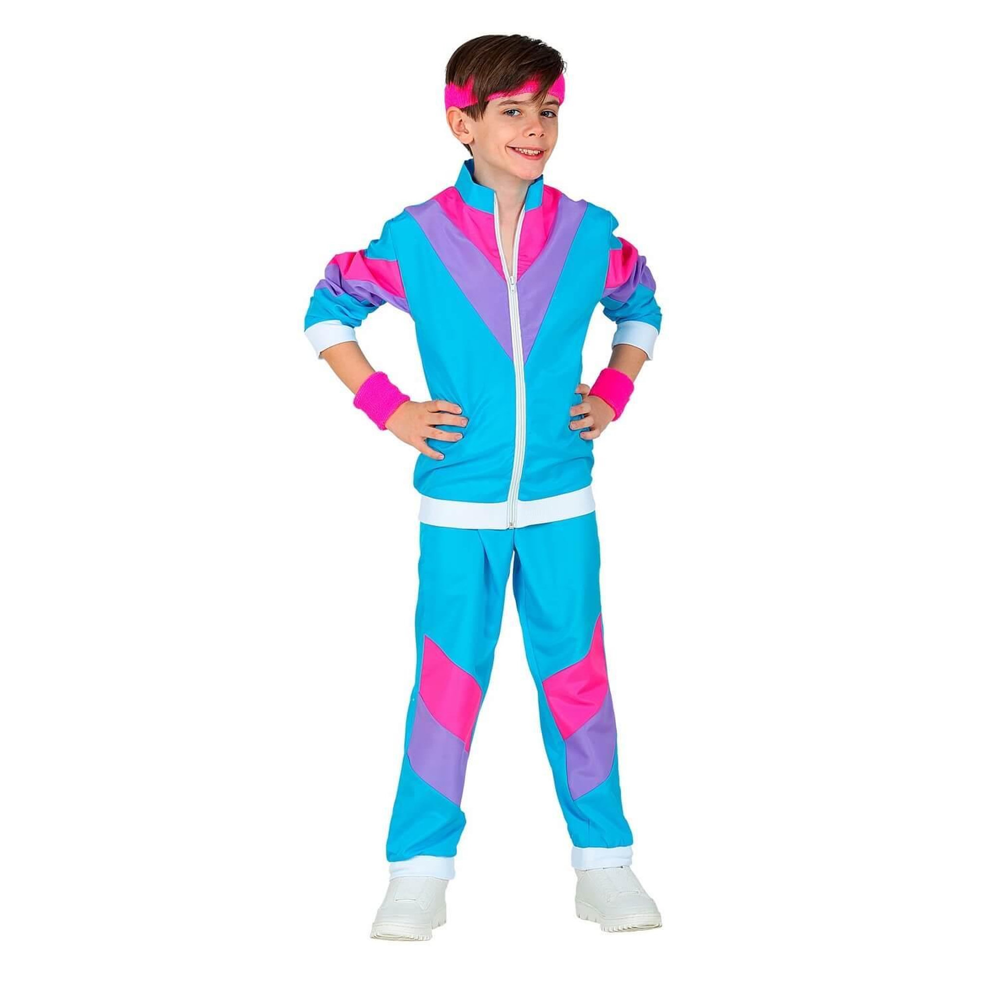 WIDMANN Déguisement jogging années 80 - Enfant - 8/10 ans (128 à 140 cm)