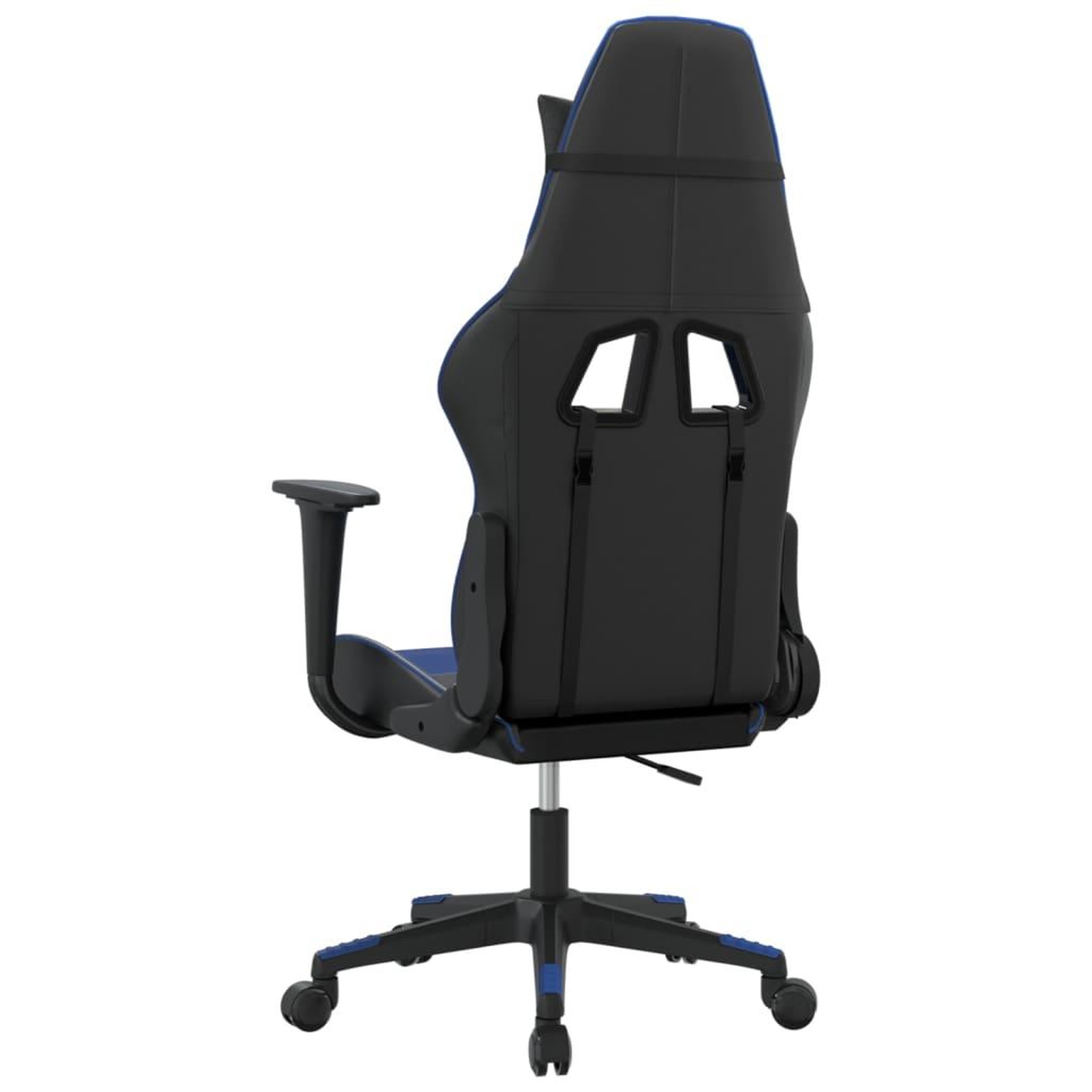 Voir la diapositive 5 : VIDAXL Chaise de jeu de massage Noir et bleu Similicuir