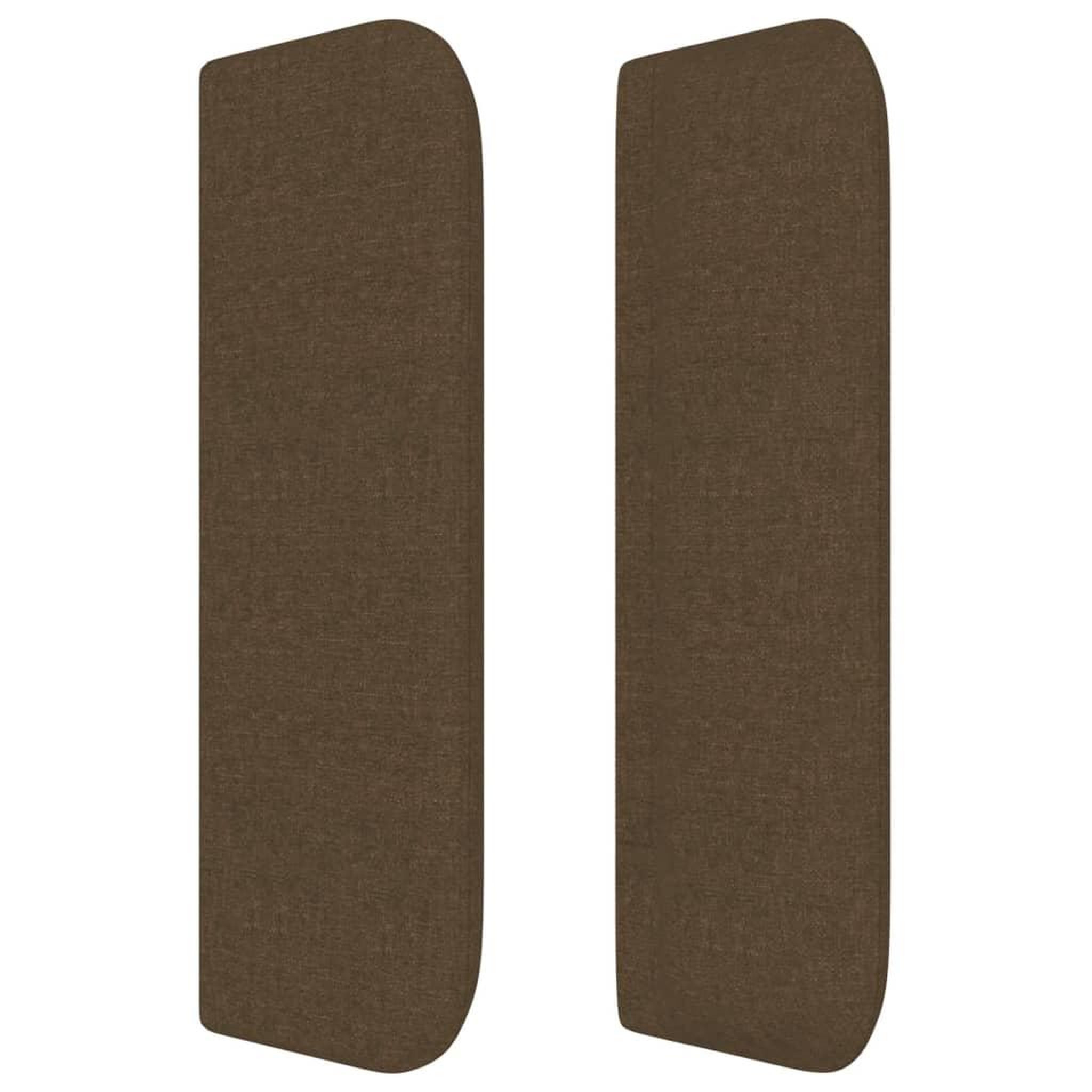 Voir la diapositive 4 : VIDAXL Tete de lit avec oreilles Marron Fonce 103x16x78/88 cm Tissu