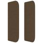 Voir la diapositive 4 : VIDAXL Tete de lit avec oreilles Marron Fonce 103x16x78/88 cm Tissu