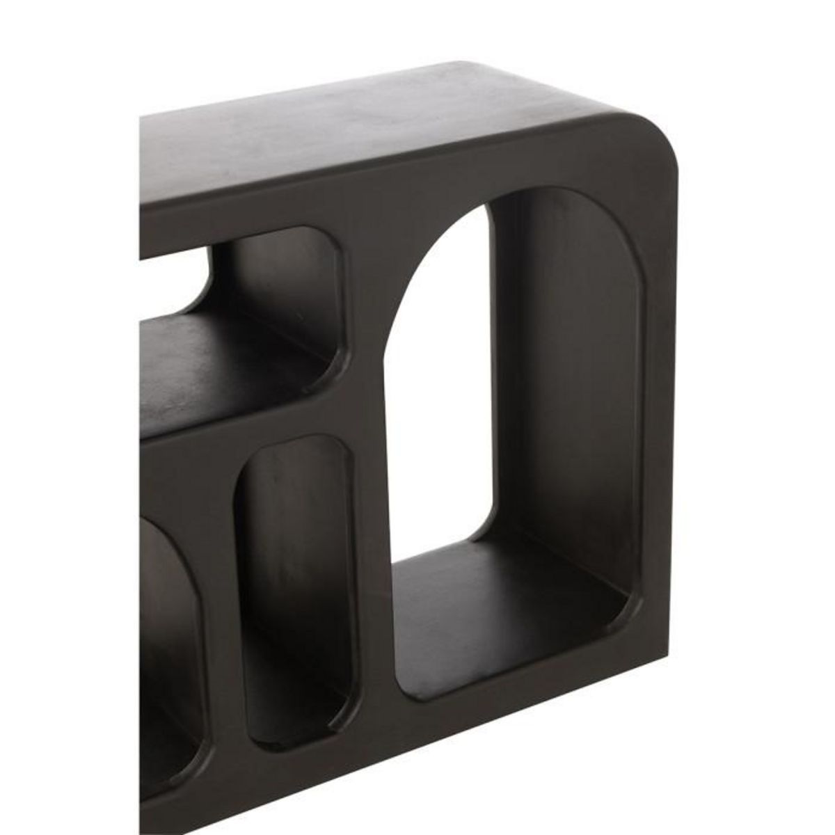 Paris Prix Console Design 6 Niches en Bois  Cave  146cm Noir