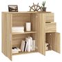 Voir la diapositive 4 : VIDAXL Buffet Chene sonoma 91x29,5x75 cm Bois d'ingenierie