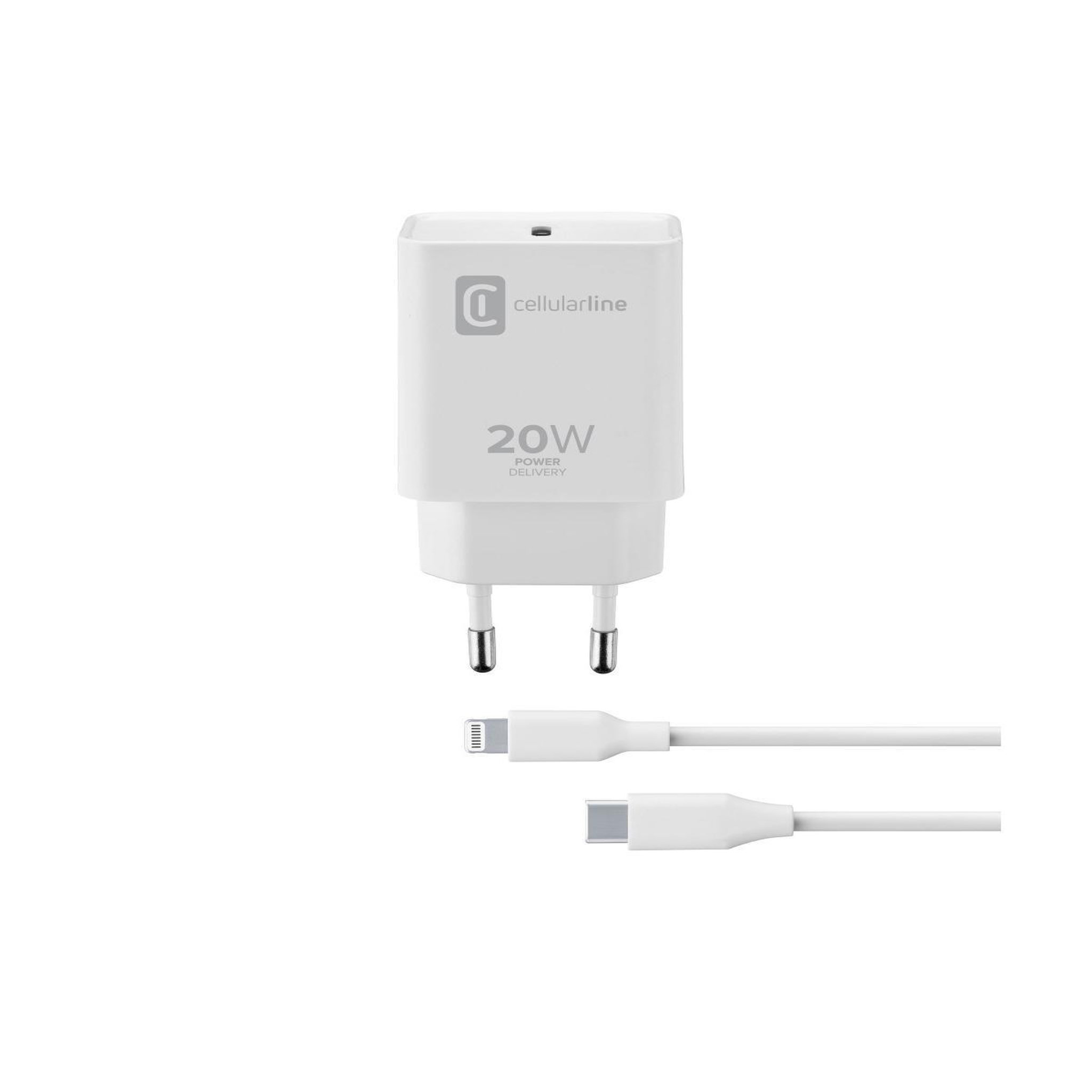 Voir la diapositive 2 : CELLULAR LINE Cellularline usb-c charger kit 20w - usb-c to lightning - ipad (2020)