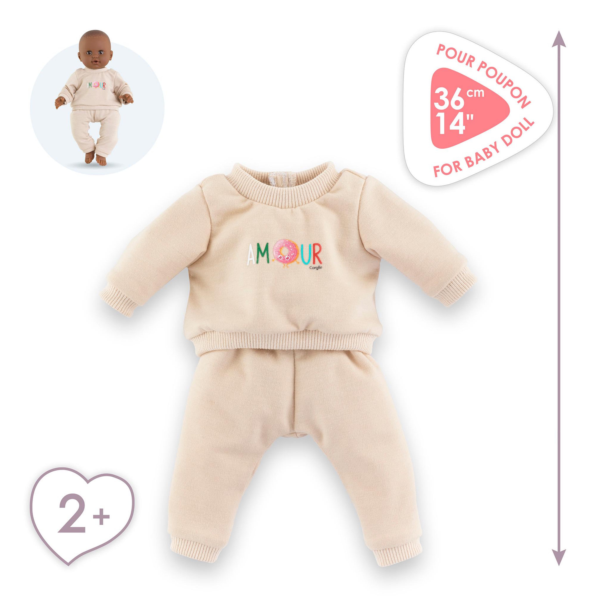 Voir la diapositive 3 : Corolle Jogging Beige pour poupon 36 cm