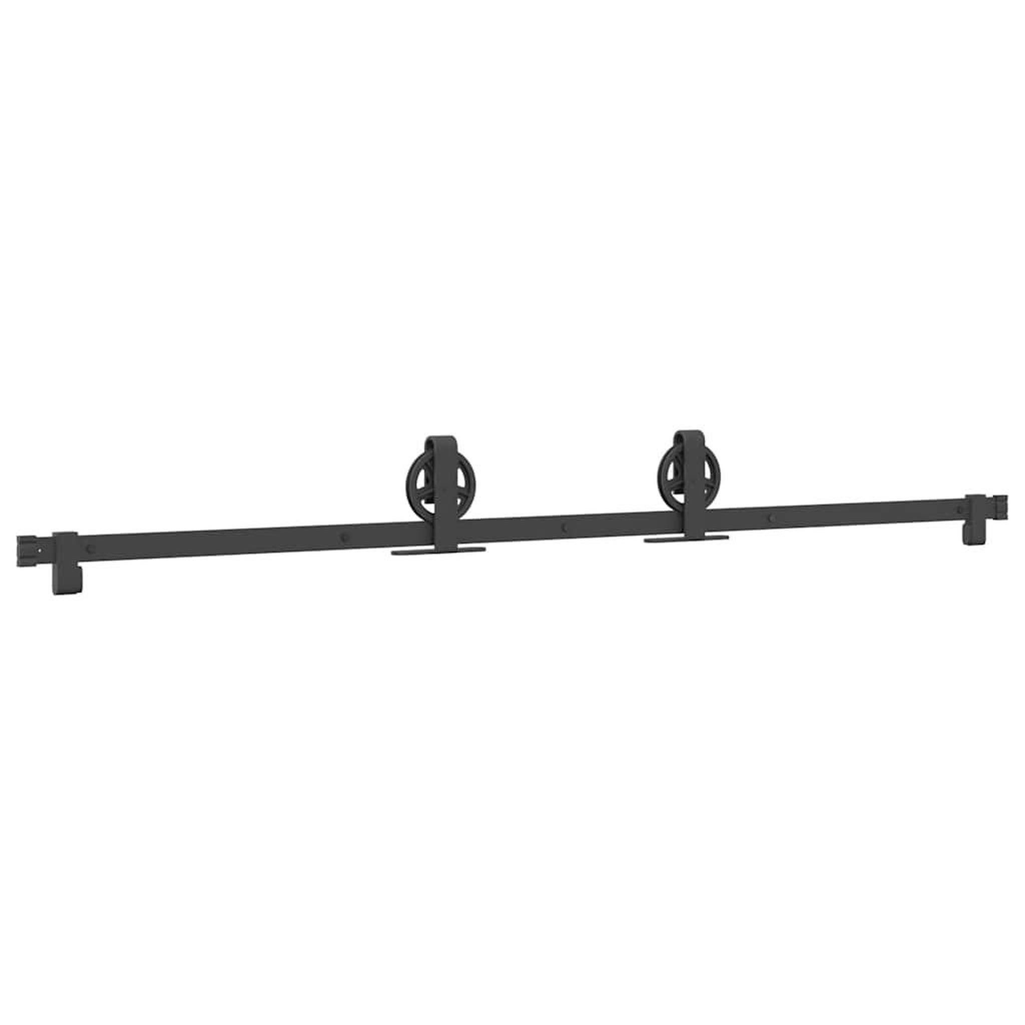 Voir la diapositive 4 : VIDAXL Kit de quincaillerie de porte coulissante 183 cm Acier Noir