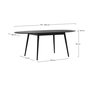 Voir la diapositive 4 : Rendez vous déco Table ovale 6/8 personnes extensible en bois noir 170/200 cm-Eddy