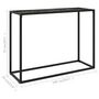 Voir la diapositive 6 : VIDAXL Table console Noir 100x35x75 cm Verre trempe