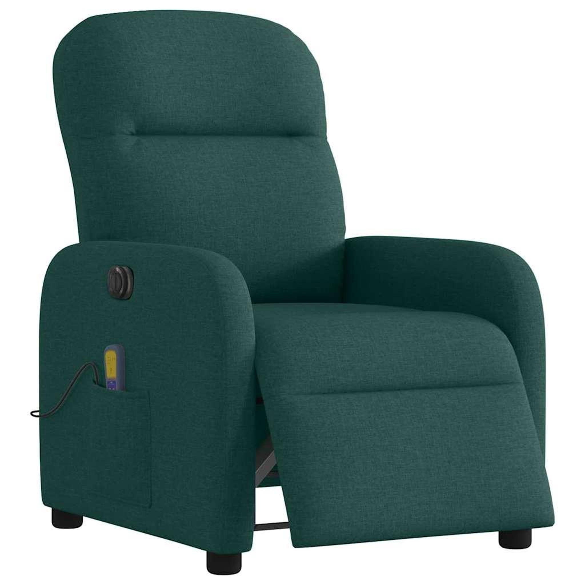 Voir la diapositive 3 : VIDAXL Fauteuil de massage inclinable electrique Vert fonce Tissu