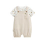 Voir la diapositive 1 : Petit Béguin Ensemble salopette bébé en gaze de coton et t-shirt Eden