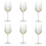 Voir la diapositive 1 :  Lot de 6 Verres à Vin Design  Jeanne  38cl Or