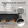 Voir la diapositive 6 : HOMCOM Cheminée bioéthanol murale design Bauhaus double brûleur 3 L 110L x 14l x 54H cm couverture 25-30 m² acier inox. brossé