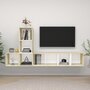 Voir la diapositive 1 : VIDAXL Ensemble de meubles TV 3pcs Blanc chene sonoma Bois ingenierie