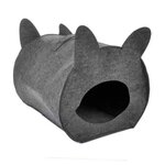 Paris Prix Niche pour Chat & Poignée  Feutrine  40cm Anthracite