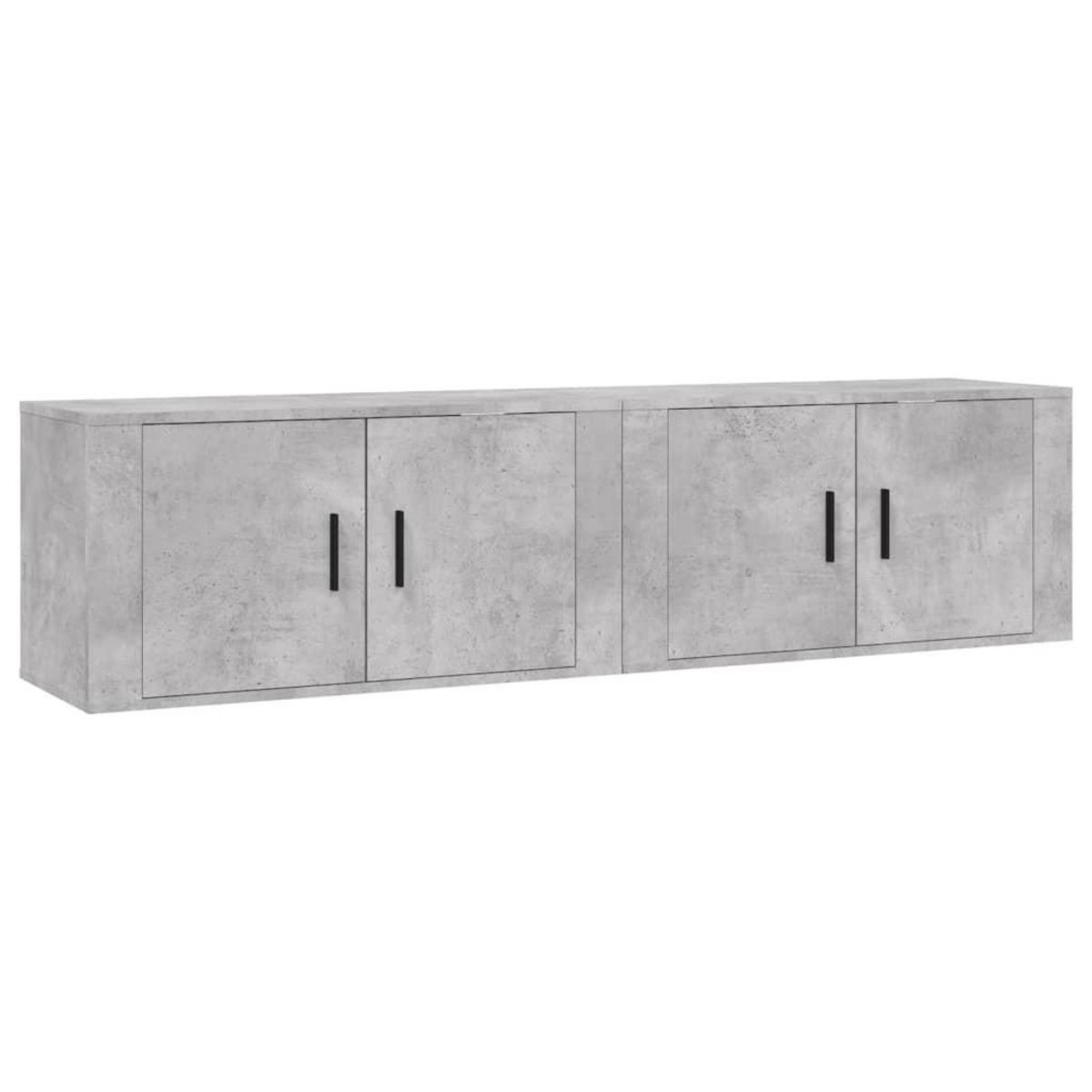 VIDAXL Meubles TV muraux 2 pcs gris beton 80x34,5x40 cm