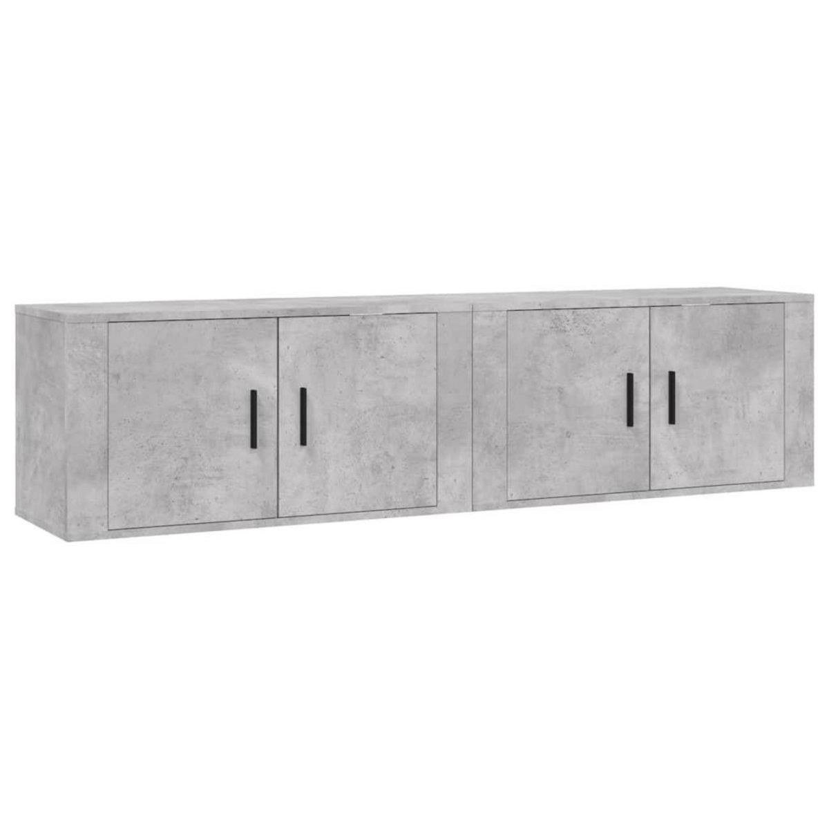VIDAXL Meubles TV muraux 2 pcs gris beton 80x34,5x40 cm