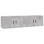 Voir la diapositive 2 : VIDAXL Meubles TV muraux 2 pcs gris beton 80x34,5x40 cm