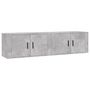 Voir la diapositive 2 : VIDAXL Meubles TV muraux 2 pcs gris beton 80x34,5x40 cm