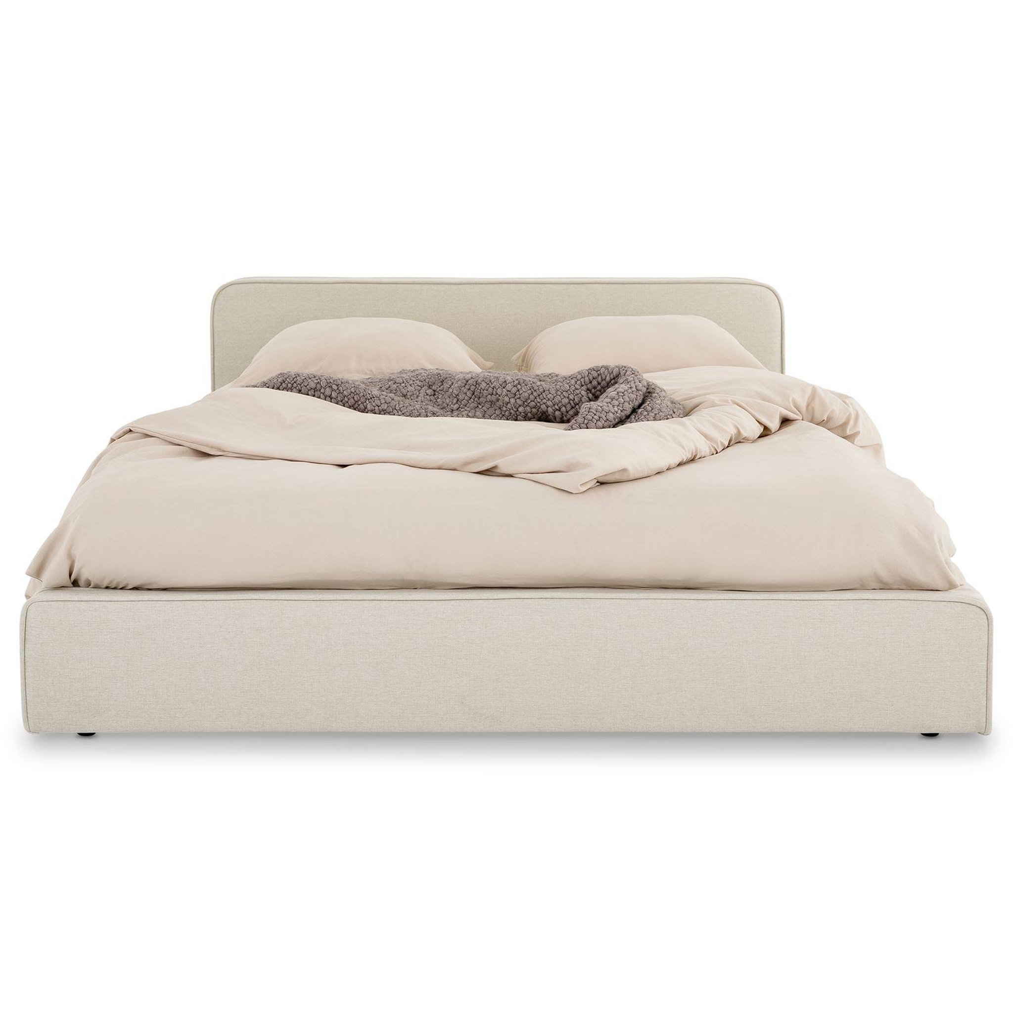 Voir la diapositive 1 : IDIMEX Lit double BELARTI 140 x 190 cm, revêtement en tissu