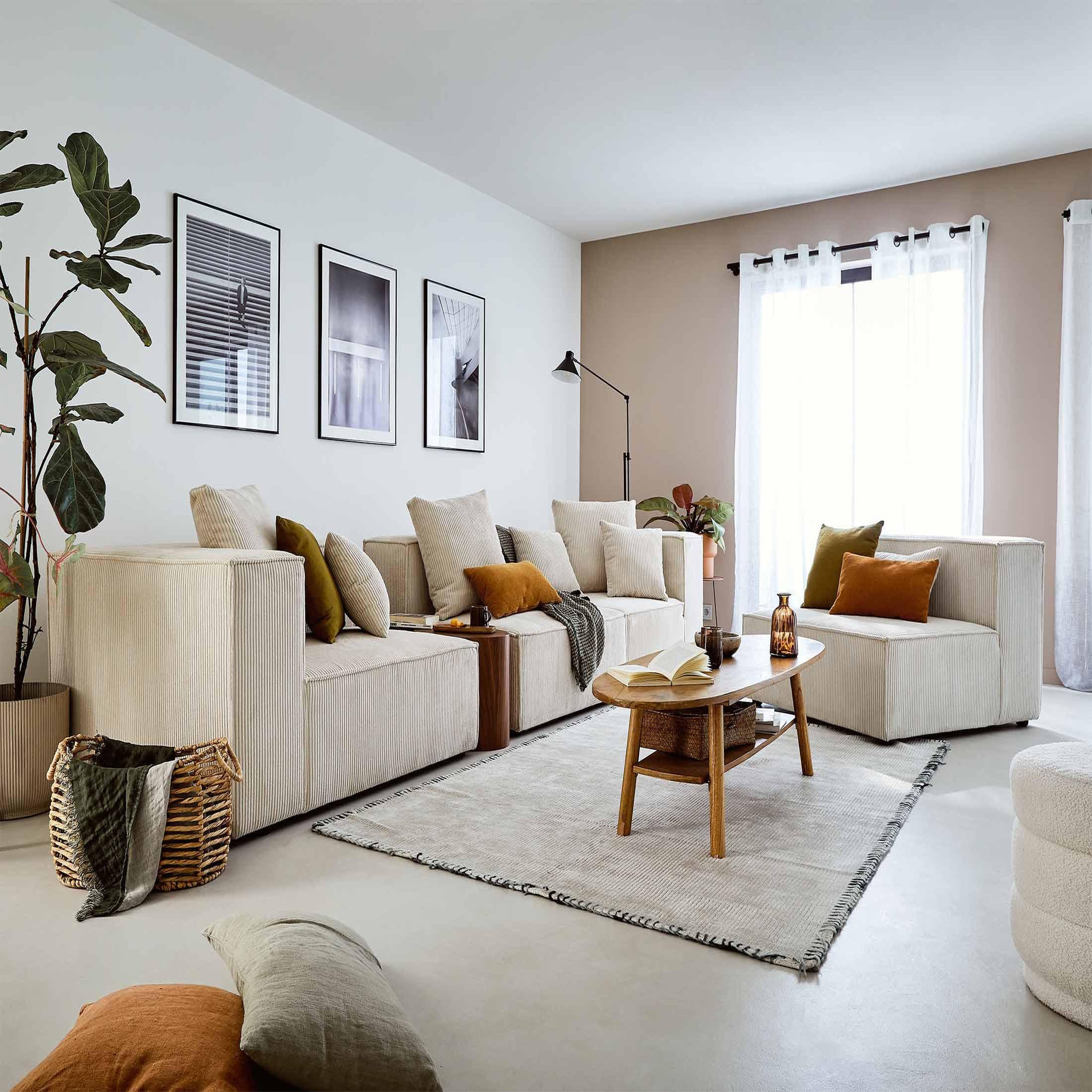 Voir la diapositive 4 : LISA DESIGN Colombine - module d'assise - en velours côtelé