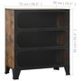 Voir la diapositive 6 : VIDAXL Armoires de rangement 2 pcs Marron 72x36x82 cm Metal et MDF